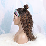 Deep Wave Headband Wig 180% Density Piano Color Human Hair