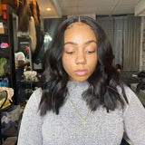 Long Bob Brazilian Human Hair 13x6 Lace Front Wig 150% Density Celebrity Style