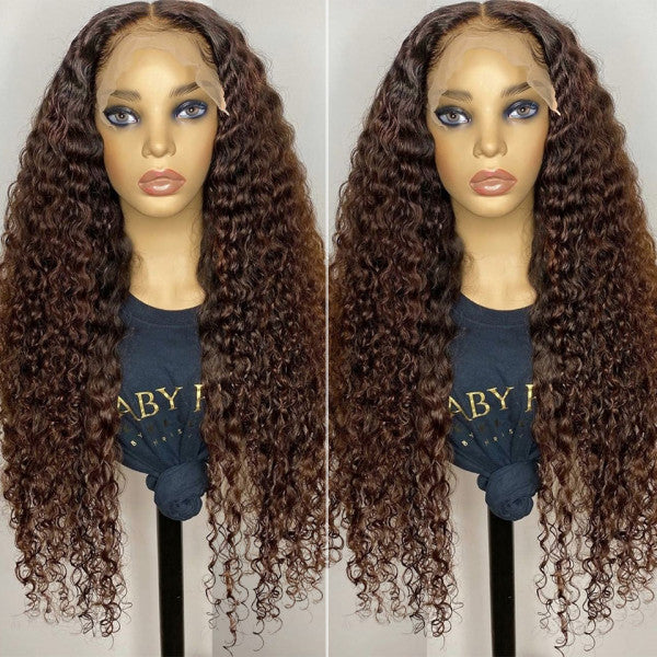 #4 Brown Wigs 13*6 HD Lace Front Wigs Straight/Body Wave Pre-Colored Human Hair Wigs