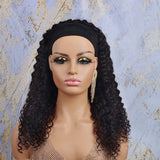 Brazilian Curly 100% Human Headband Scarf Wig 150% Density