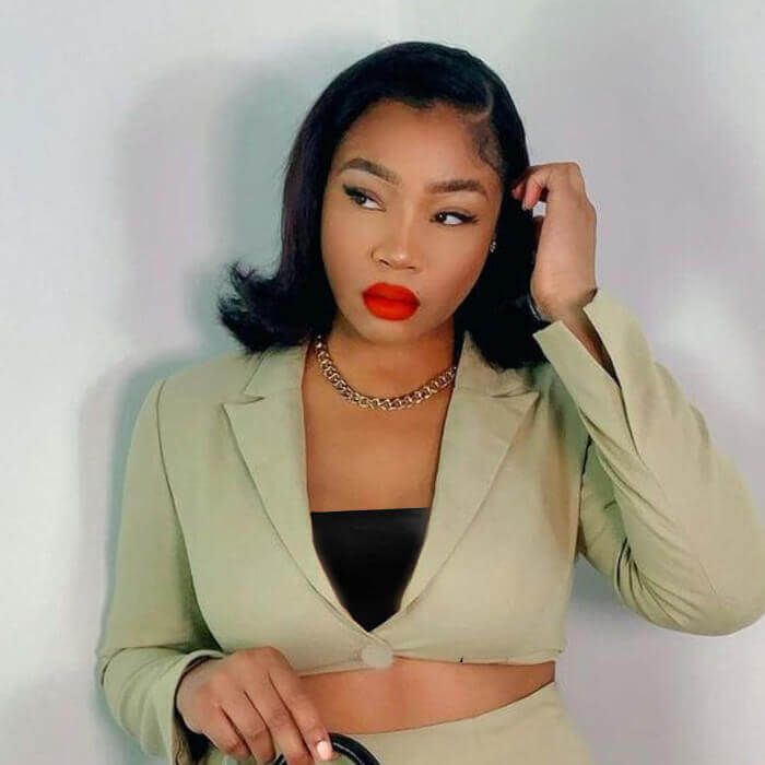 Natural Black Color Pre-plucked Lace Front Wig