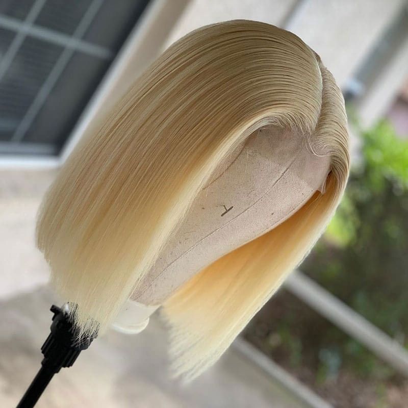 Bob Human Hair  Style 613 Blonde 13x4 Lace Front Wig 180% Density
