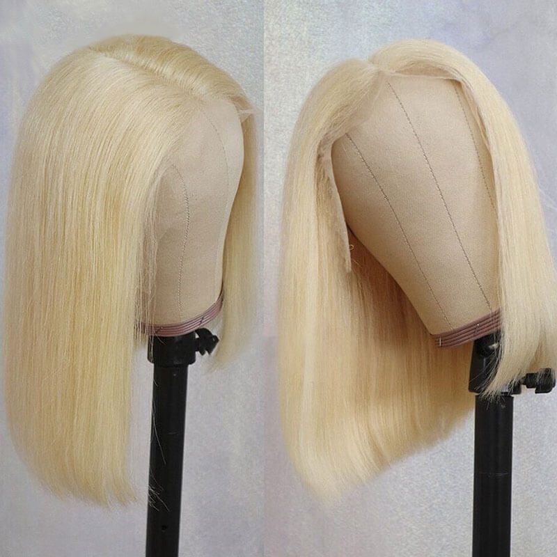 613 Blonde 13x4 Lace Front Bob Wig 100% Human Hair