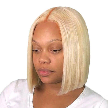 Bob Human Hair  Style 613 Blonde 13x4 Lace Front Wig 180% Density