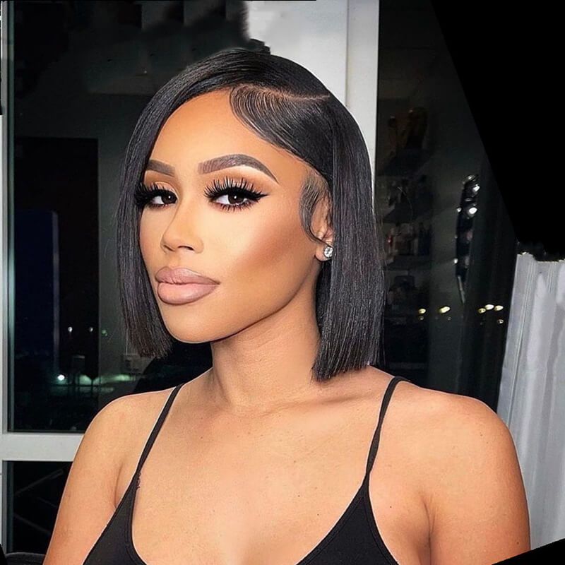 Invisible Swiss 13x4  Lace Human Hair Bob Lace Wig 150% Density