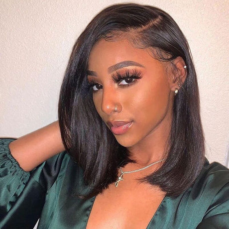 Invisible Swiss 13x4  Lace Human Hair Bob Lace Wig 150% Density