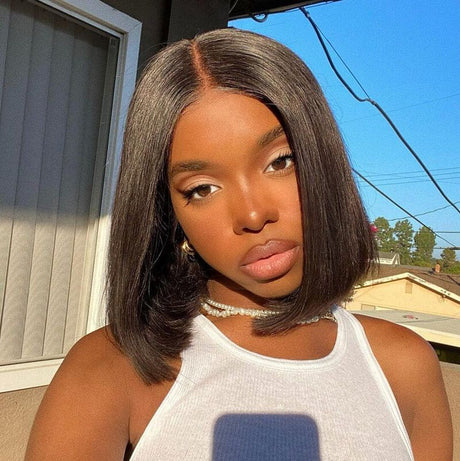 Silky Straight Bob Style 13x6 Swiss Lace Beginner Friendly Human Hair