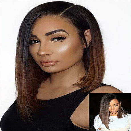 Bob Brown Ombre 13X4 Lace Front Wig Human Hair