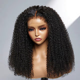 Natural 4C Edges Kinky Curly 13x4/5x5 HD Lace Front Wig With Curly Baby Hair Realistic Hairline