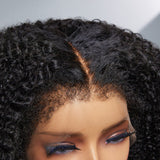Natural 4C Edges Kinky Curly 13x4/5x5 HD Lace Front Wig With Curly Baby Hair Realistic Hairline