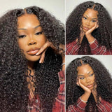 13x4 Lace Front Wigs Afro Kinky Curly Glueless Clear Lace Wigs 150% Density