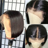 Straight Short Bob 13x4 Lace Front Human Hair Wigs For Black Women