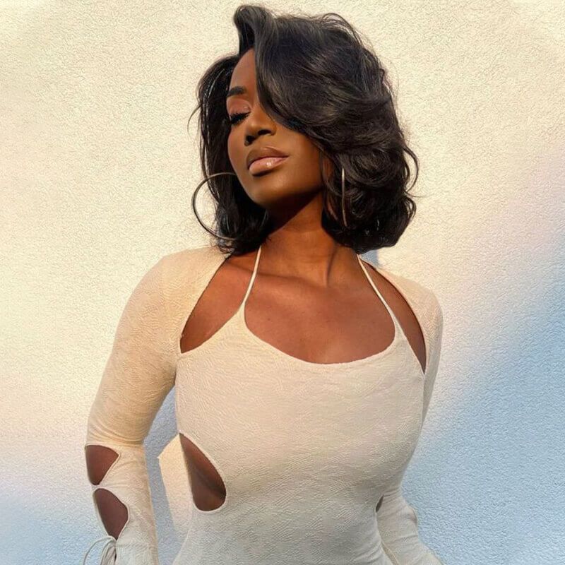 Layered Bob Short Wavy Hair Lace Front Wig Human Hair