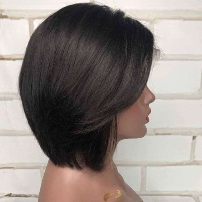 Affordable Glueless Wig Pixie Bob 13x4 Lace Front Wig 100% Human Hair