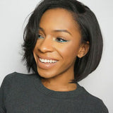 Malaysian Hair Short Bob 13x4 Lace Front Wig Human Hair