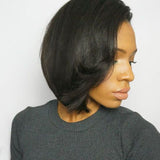 Malaysian Hair Short Bob 13x4 Lace Front Wig Human Hair
