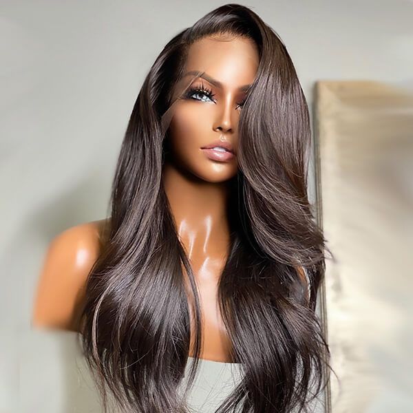 Natural Wavy Free Part Human Hair 13x6 Lace Front Wigs