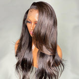 Natural Wavy Free Part Human Hair 13x6 Lace Front Wigs