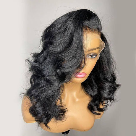 Body Wave Shoulder Length Wig Glueless 13x4 Lace Front Wig Human Hair