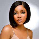 Asymmetric Side Part Closure Bob Human Hair Wig