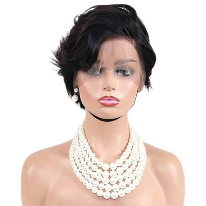 Pixie Cut Lace Front Wig 8 Inch Short Human Hair Wigs