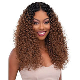 Brazilian Water Wave Human Hair  Ombre Caramel Brown Highlights Lace Wigs