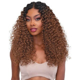 Brazilian Water Wave Human Hair  Ombre Caramel Brown Highlights Lace Wigs