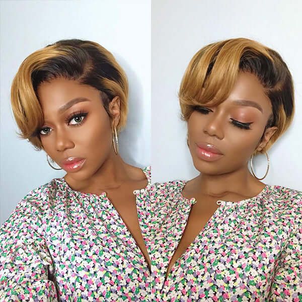 Gorgeous Body Wave Short Cut Human Hair 4X4 Lace Closure Wig