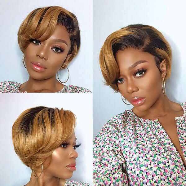 Gorgeous Body Wave Short Cut Human Hair 4X4 Lace Closure Wig