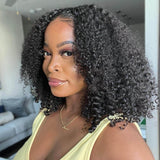 Short Kinky Curly 13x4 Bob Wigs with Bouncy Curls 100% Human Hair