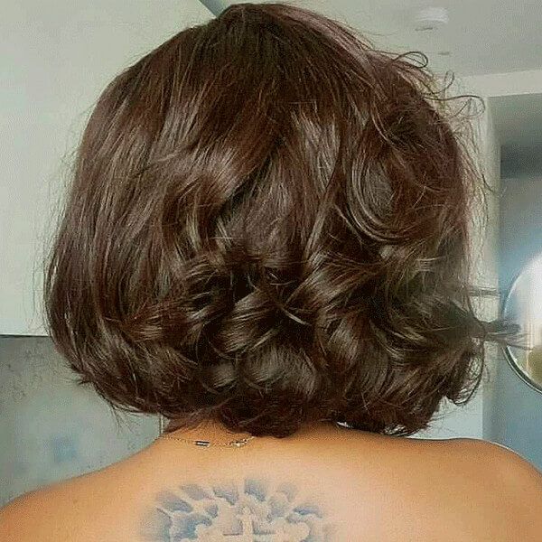 Side Part Wavy Bob Chocolate Brown 13x4 Lace Front Wig Human Hair