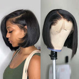 Short Bob Transparent 13x4 Bob Wigs Straight Lace Frontal Wig Human Hair