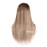 Silky Straight 13x4 Swiss Lacet Wig Highlight 150% Density Human Hair