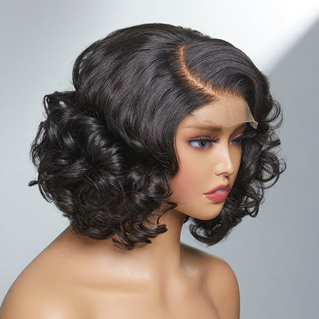 Elegant and Cute Big Loose Wave Human Hair Glueless 4x4 Closure Wig