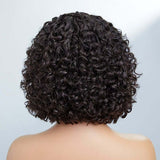 Short Cut Curly Human Hair Glueless Compact 13X4 Frontal Lace Wig
