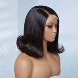 Natural Black Color Pre-plucked Lace Front Wig
