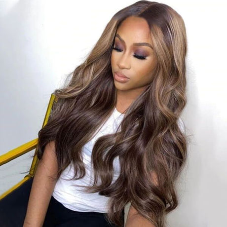 13x4 Lace Frontal Wigs Hair Ombre Wavy Human Hair