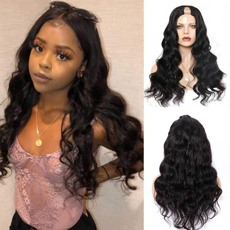 Affordable U Part Wig 150% Density Royal Wave Human Hair Wig