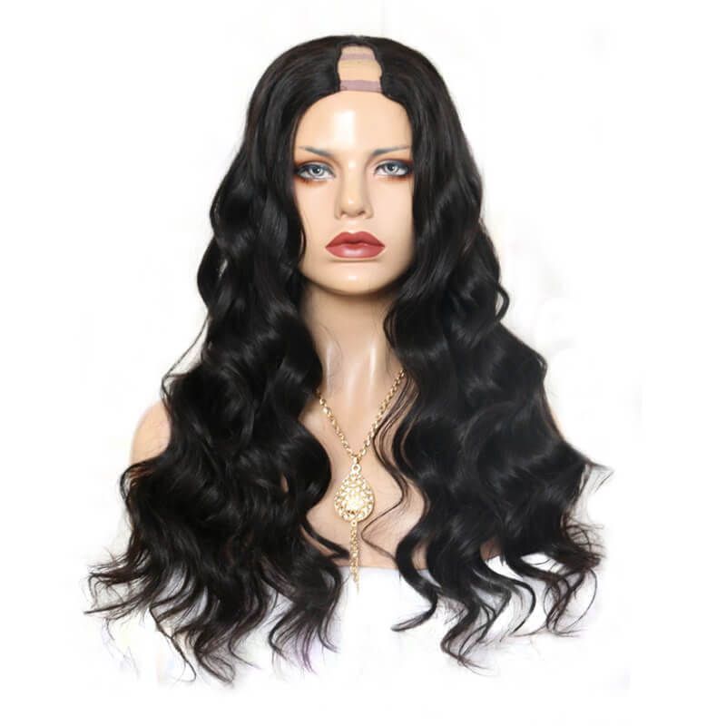 Affordable U Part Wig 150% Density Royal Wave Human Hair Wig