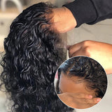 Water Wave Short Bob 13x4 Lace Front  Wigs 100% Human Hair Pre Plucked Glueless Lace Front Wigs