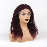 99j Burgundy Curly Human Hair Wig 13X4 Lace Front Wigs Human Hair